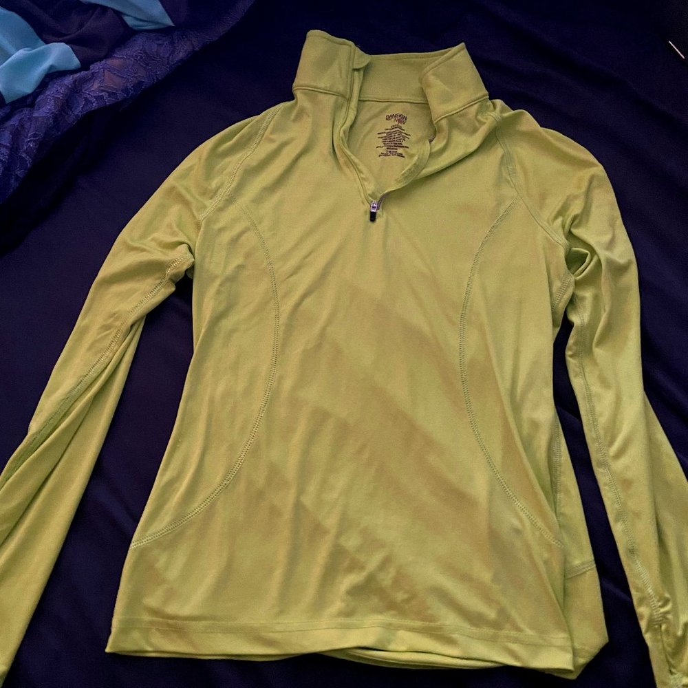 Lime Green dry fit half zip